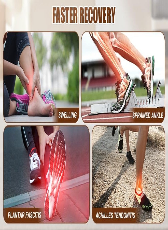 CMRCOYO Copper Compression Ankle Socks with Arch Support for Women & Men - Breathable Athletic Sleeve for Daily Wear & Sports(Black No added arch pad, Large) - Image 2