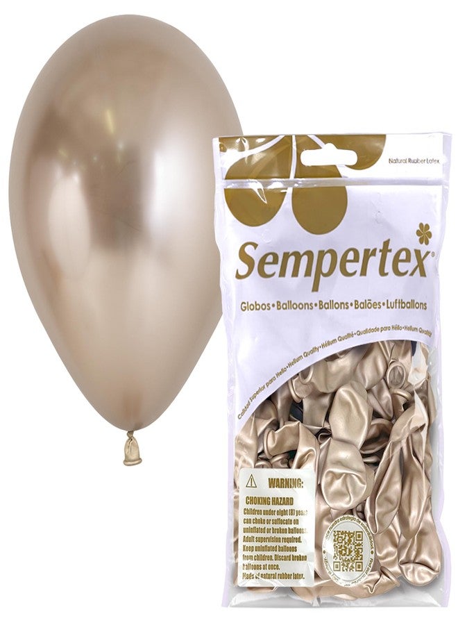 سيمبرتكس بالونات شمبانيا دائرية عاكسة من سيمبرتكس، 5 بوصات، 50 قطعة - بالونات لاتكس لامعة لتزيين حفلات أعياد الميلاد، وحفلات الزفاف، وحفلات التخرج، وحفلات استقبال المولود، والذكرى السنوية، وحفلات توديع العزوبية، والاحتفالات. - Image 1