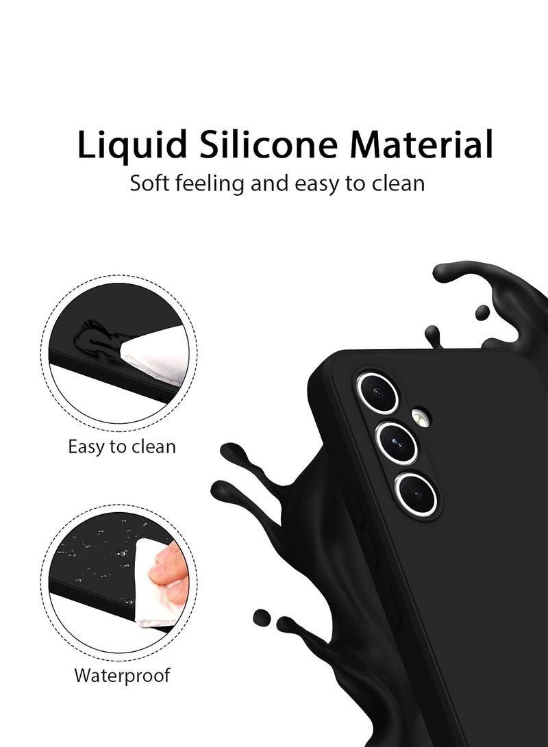 Wtech Samsung Galaxy A37 5G 2025 Soft Liquid Silicone Case Cover (MCRPSN) - Black - Image 3