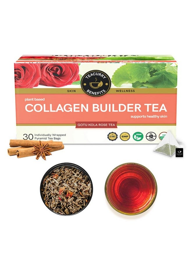 TEACURRY Collagen Builder Tea (1 Month Pack | 30 Tea Bags) - For Skin, Hair, Nails (With Vitamin C, Biotin) - Image 1