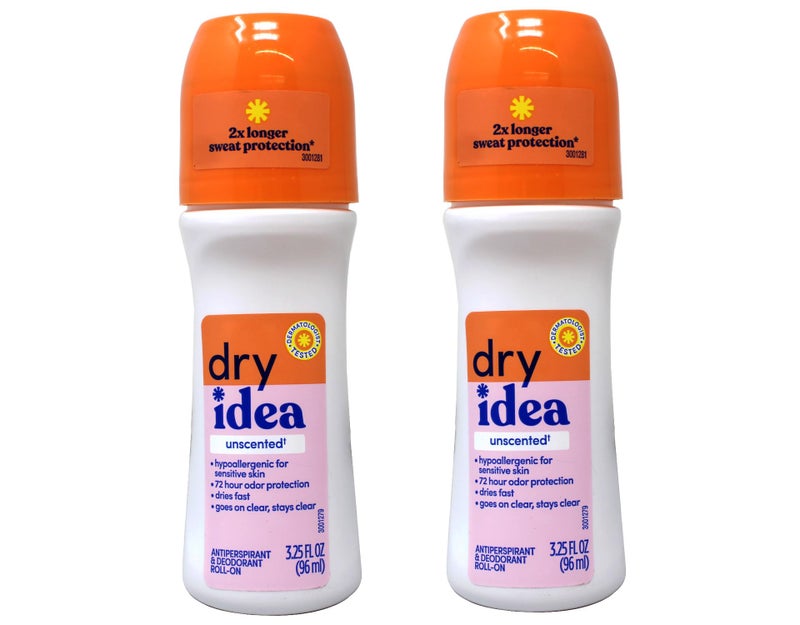 Dry Idea Antiperspirant & Deodorant Roll-On Unscented 3.25 fl oz (Pack of 2) - Image 1