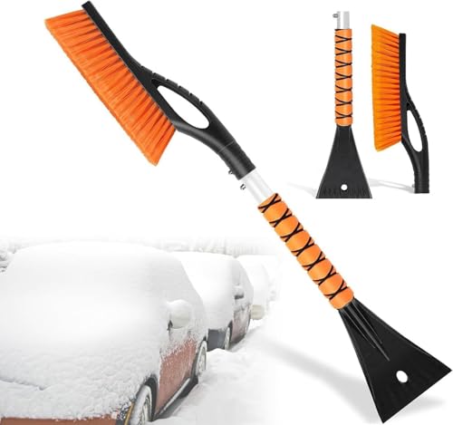 Showvigor 27 Car Snow Brush and Ice Scrapers for Car Windshield 2in1 Detachable Ice Scraper and Brush for Car with Ergonomic Foam Handle Suitable for Cars Trucks SUVs - Image 1