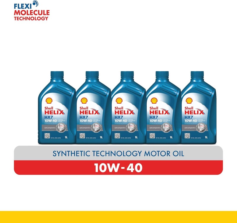 Shell Helix HX7 10W-40 Motor Oil (1 Liter) (Pack of 5) - Image 2