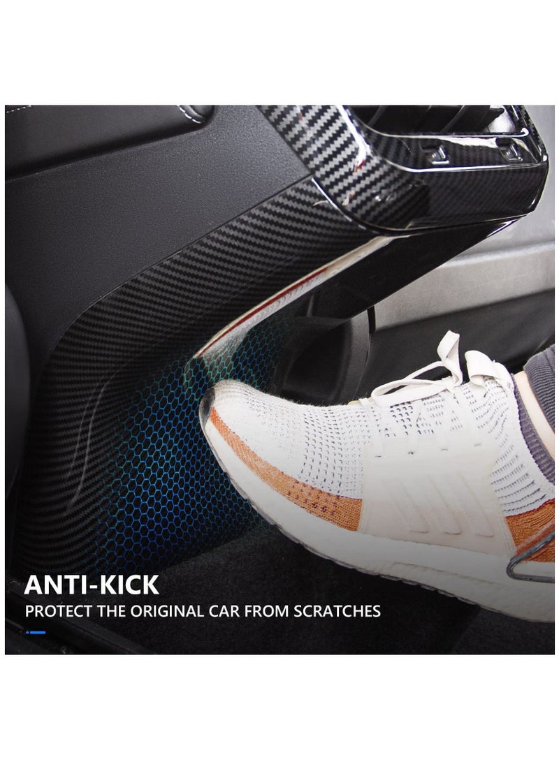 SYOSI Rear Air Condition Vent Cover for Tesla Model 3 Model Y, Glossy Carbon Fiber Pattern Trim Anti Kick Cover Protector for Tesla Model 3 / Y Accessories - Image 2