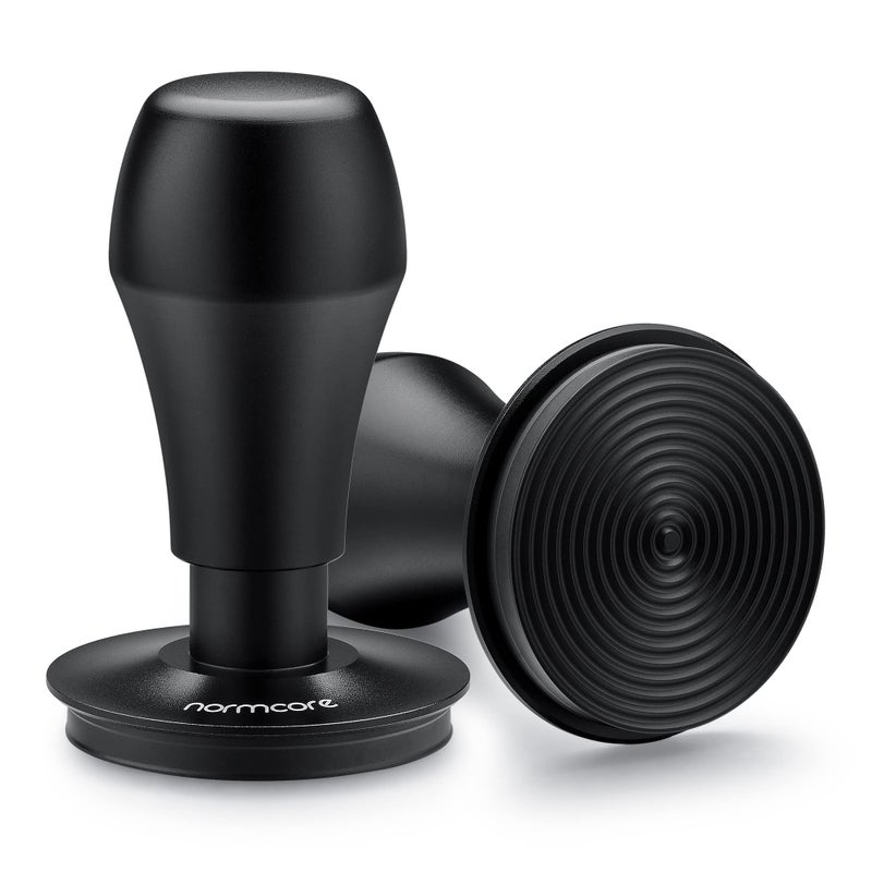 Normcore 585mm Espresso Coffee Tamper V4 Titanium PVD Coating Ripple Base Spring Loaded Tamper 15lb 25lb 30lbs Replacement Springs Anodized Aluminum Handle and Stand