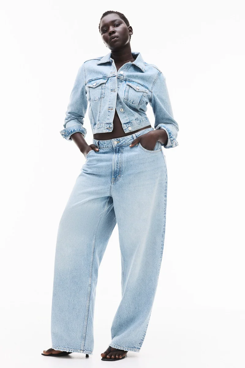 H&M Curvy Fit Baggy High Jeans