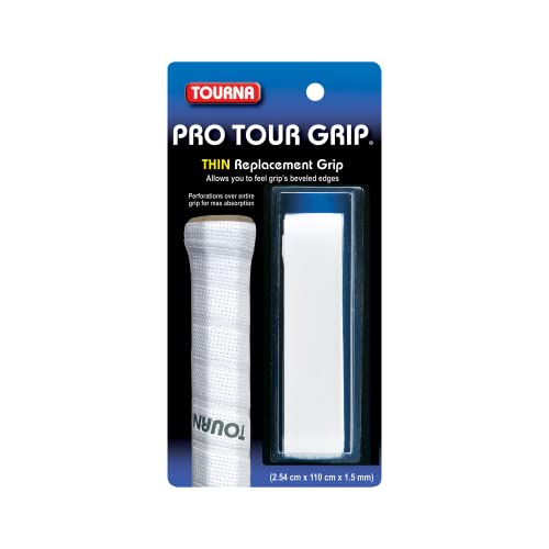 Tourna PRO Tour Grip Thin Replacement Tennis Grip 1.5mm - White - Image 4