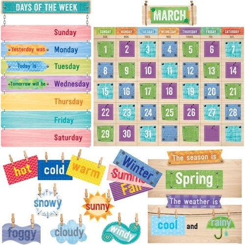 Creative Teaching Press Upcycle Style Calendar Set Bulletin Board (7061),Multi - Image 5