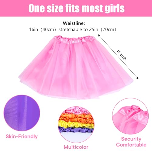 Koogel 4PCS Multicolor Tutu Skirts for Toddler Girls, 3-Layer Ballet Tutu Dress Up Game Birthday Party Costume - Image 2