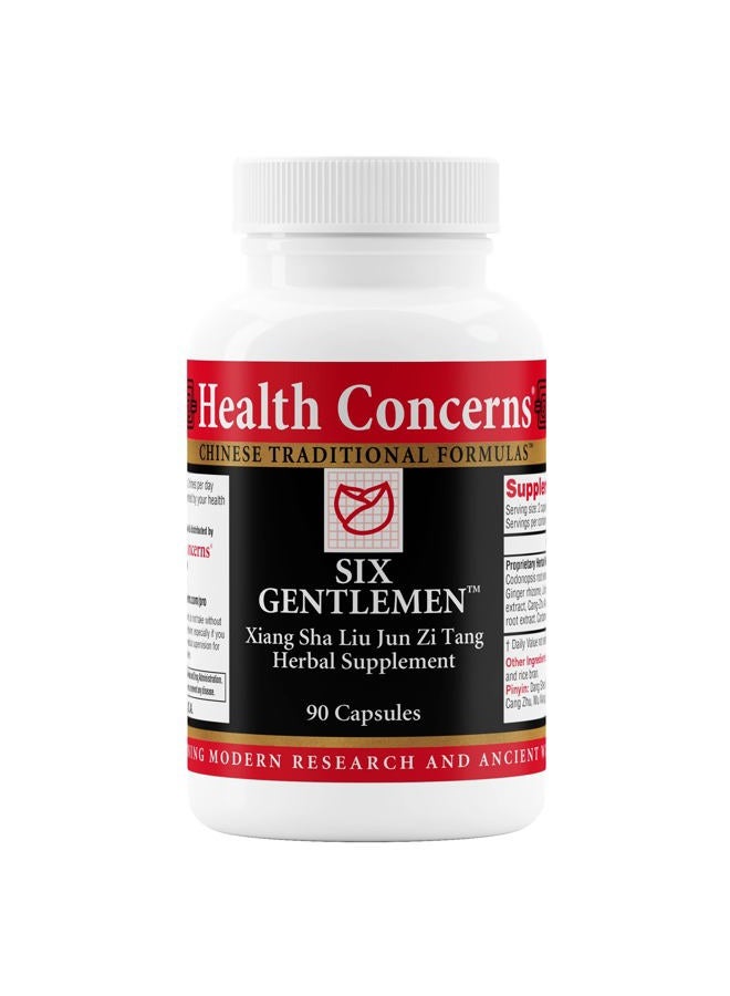 Health Concerns Six Gentlemen - Digestion Health Supplement with Ginger & Licorice Root - 90 Capsules - Image 1
