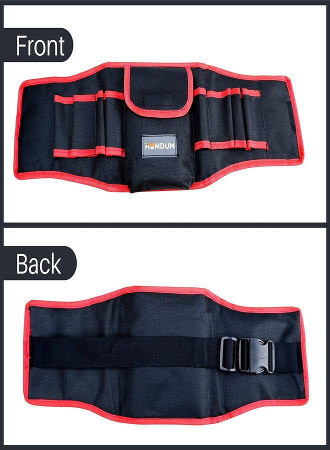 Homdum 20 Inch Tool Belt Durable Multi-Pocket Waist Canvas tool Storage Bag Adjustable Length 20 inch Black Handsfree Carry Organizers for Electricians and Repairman(yellow/Black) - Image 3