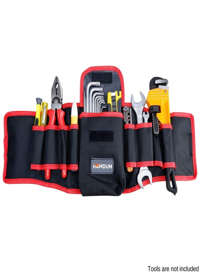 Homdum 20 Inch Tool Belt Durable Multi-Pocket Waist Canvas tool Storage Bag Adjustable Length 20 inch Black Handsfree Carry Organizers for Electricians and Repairman(yellow/Black) - Image 5