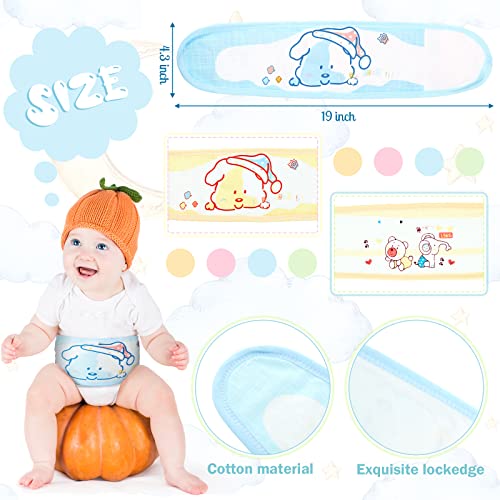 Seematn 16 Pcs Cotton Newborn Infant Belly Wrap Baby Infant Umbilical Cord Belly Bands Cartoon Soft Baby Abdomen Bands Newborn Navel Belt for Protection Abdomen Boy Girl Gifts 0-12 Months, 2 Styles - Image 2