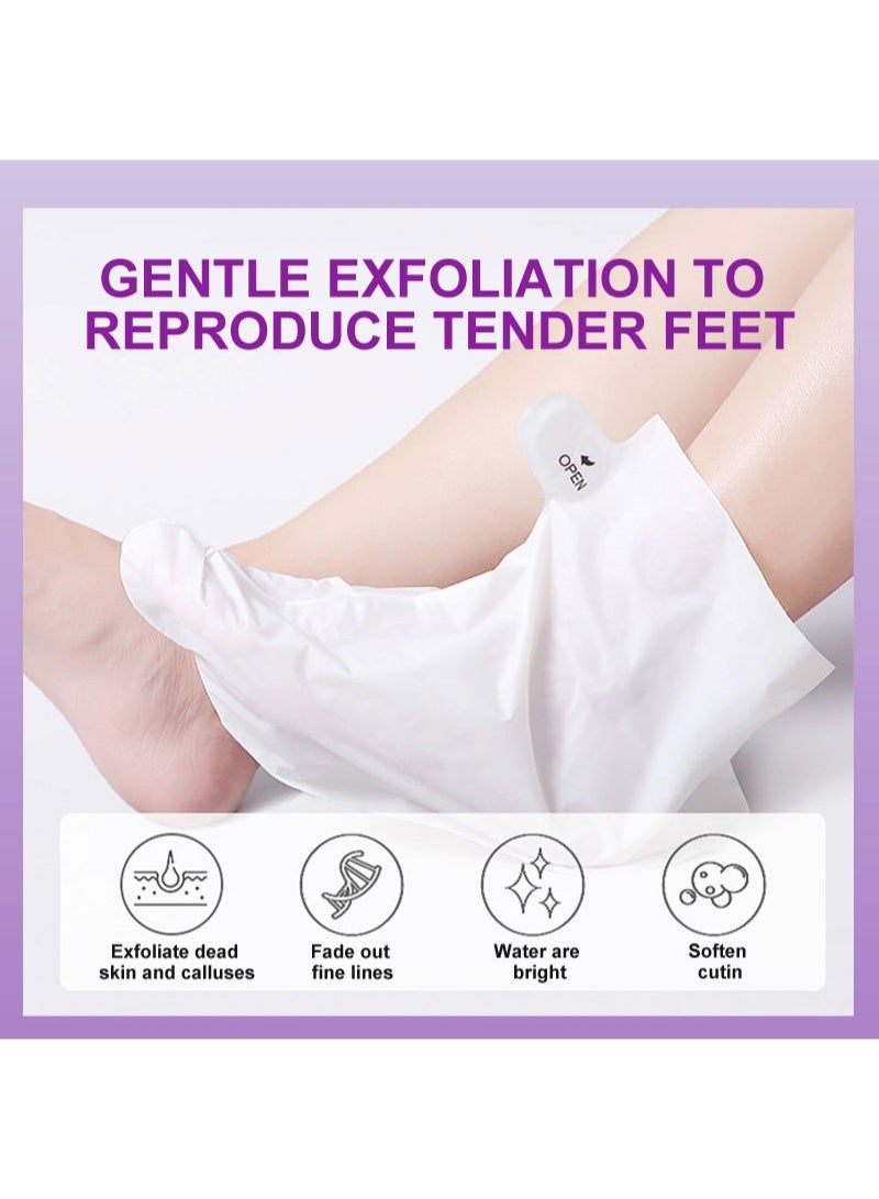APPTI Lavender & VC Exfoliating Foot Peel Mask, Moisturizing Foot Mask Remove Dead Skin & Calluses, Prevent Cracked Heels for Foot Care - Image 4