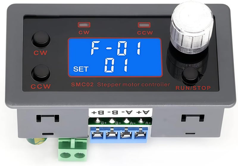 وحدة تحكم سائق المحرك الخطوي TKXEC DC 530V 4A مدمجة مع التحكم في السرعة وزاوية الحركة للأمام والخلف، اتصال تسلسلي PLC لمحرك NEMA 17 23