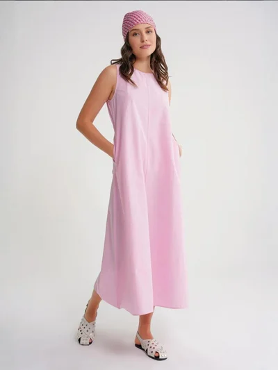 MixRay Mixray Relaxed Fit Maxi Dress with Pockets