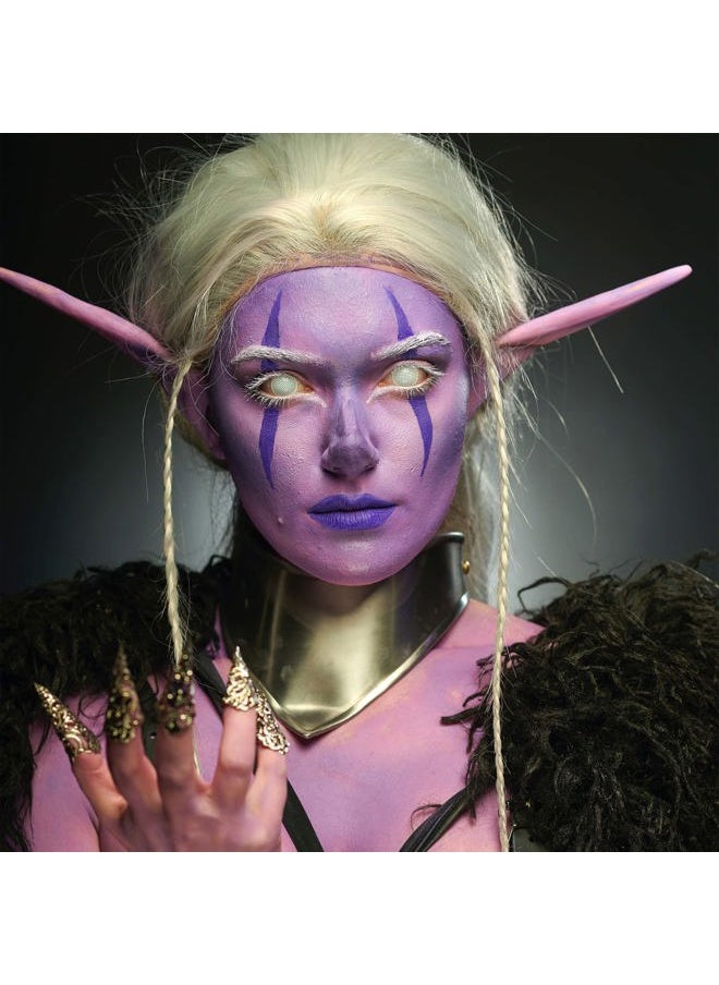 CCbeauty - Purple Face Paint Stick,Face Painting Kit,Non Toxic SFX Makeup For Ursula Widowmaker Halloween Costume Cosplay,Professional FX Body Paint,Full Coverage Painting Foundation With Makeup Sponge - Image 1