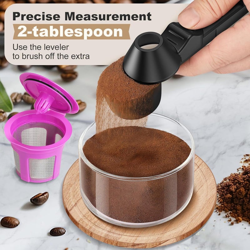 Lov Sprout Coffee Scoop & Funnel for Reusable K Cup Refillable Coffee Pods, Coffee Measuring Scoop 2 Tablespoon Capacity (2 Pack) - Image 2