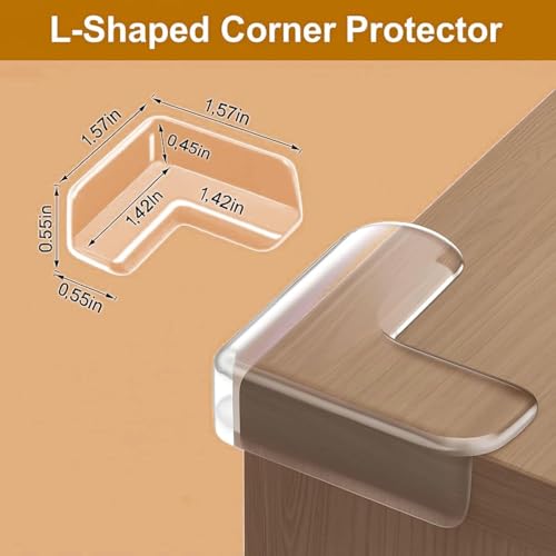 Kizlo Silicone Table Corner Protector for Baby | Baby Proofing Edge & Corner Guards | Transparent Table Corners Edge Protector | Baby Bed Protector Side Walls(Pack of 6) - Image 5