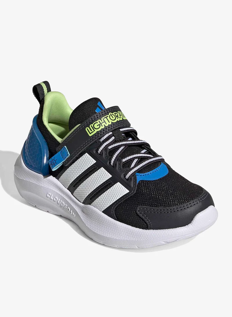 Adidas Core Black/Cloud White/Lucid Ray Blue Kids Lightorama Runner Shoes  | Best Price UAE
