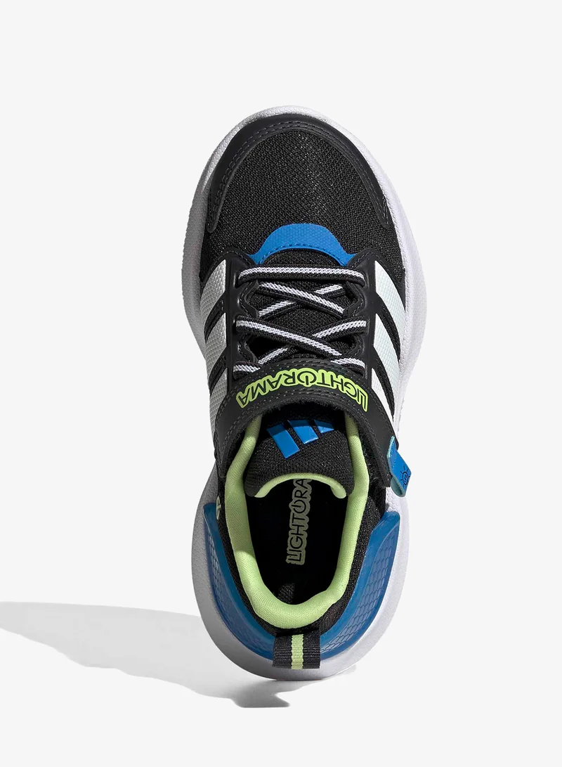 Adidas Core Black/Cloud White/Lucid Ray Blue Kids Lightorama Runner Shoes  | Best Price UAE