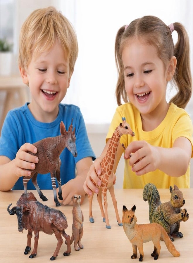 BABRO - Soft Rubber Wild Animal Toy Set for Kids | 6 Pieces Jungle Figures | Safe & Educational Play Toys for Boys & Girls - Image 2