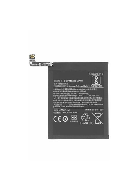 Battery BP40 compatible with Xiaomi Mi 9T Pro, Redmi K20 Pro, Li-Polymer, 3.85 V, 4000 mAh