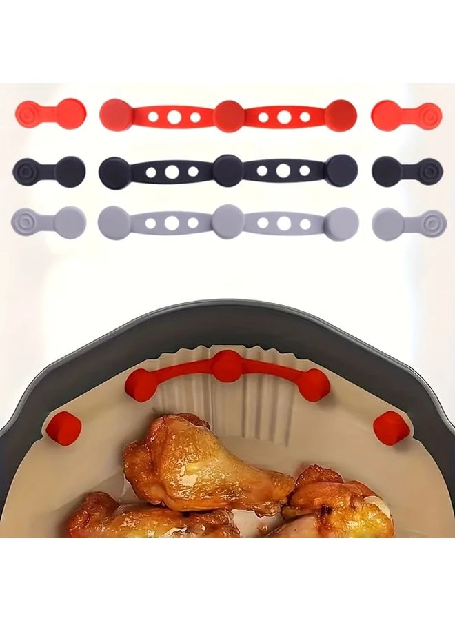 Red Reusable Silicone Magnetic Buckle For Air Fryer Heat Resistant Durable Easy Remove - Image 1