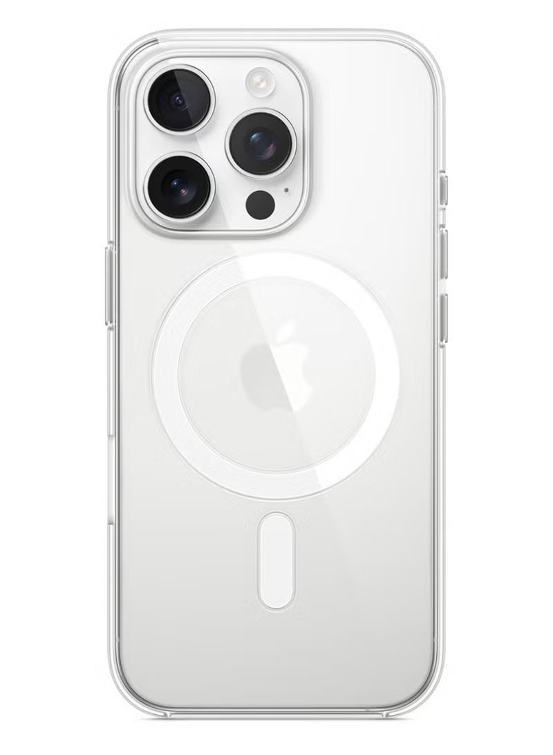 جراب شفاف لهاتف iPhone 16 Pro مزود بخاصية MagSafe - غطاء خلفي مغناطيسي شفاف مقاوم للصدمات مع حماية من الاصفرار وتصميم نحيف وخفيف الوزن - Image 1