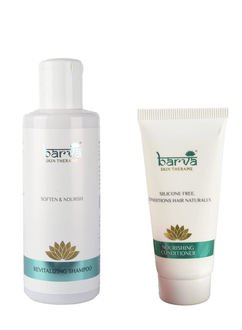 Barva Revitalizing Shampoo And Nourishing Natural Hair Conditioner SLS Sulphate Paraben free Combo Pack 500G - Image 1