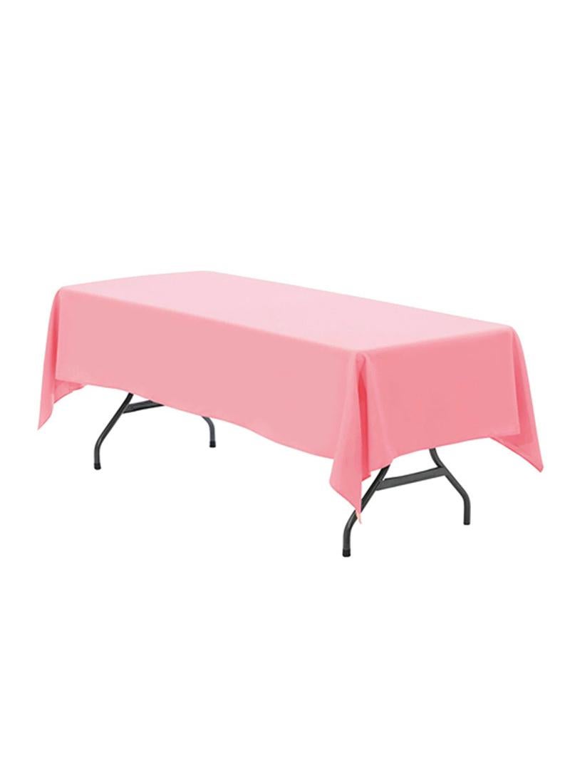 Bluejw 1-Piece Solid Pattern Table Cloth Pink - Image 1