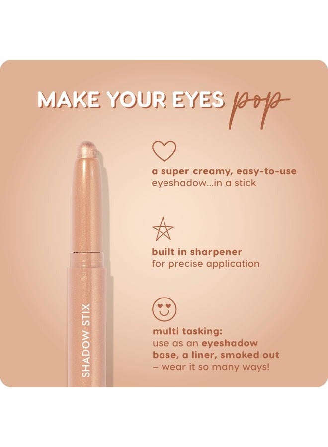 ColourPop ظل ستكس - قلم ظل عيون كريمي مع لون يدوم طويلاً - مكياج كريمي متعدد الاستخدامات مع مبراة مدمجة ونقطة دقيقة لتطبيق سهل - عسل بي بي (0.05 أونصة) - Image 4