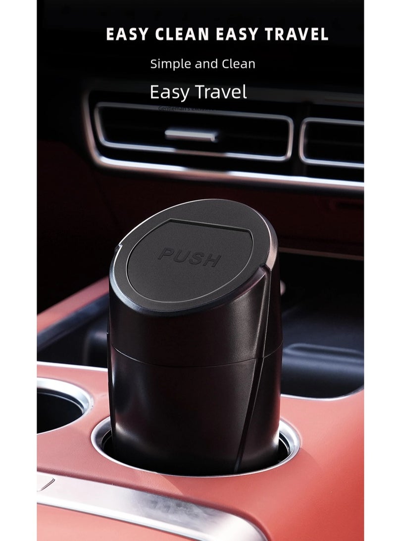 Generic 1 Pcs Car Trash Can with Lid Leakproof Vehicle , Mini Garbage Bin for Automotive Car, Home, Office, Kitchen, Bedroom  - Image 2