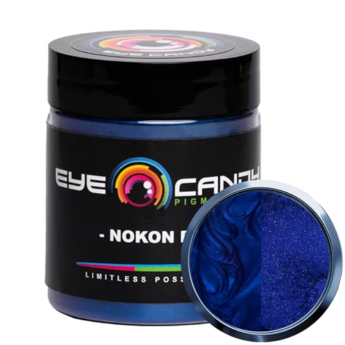 Eye Candy Pigments Premium Blue Mica Powder - Nokon Blue (25gr) - for Epoxy, Resin, Soap, Paint, Woodworking, Acrylic Pouring, Bath Bombs, Fishing Lures - DIY Arts and Crafts Additive - Image 1