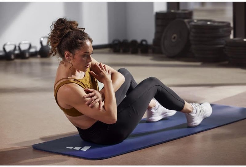adidas Fitness Mat - 10mm Thick - Blue - Image 2