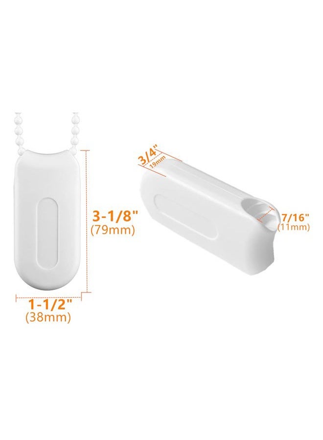 APUXON Cord Weight Spare 2pcs for Vertical Blind, Roller Blinds Window Shutter White Plastic Safety Handle Tensioner Device Blinds Accessories - Image 2