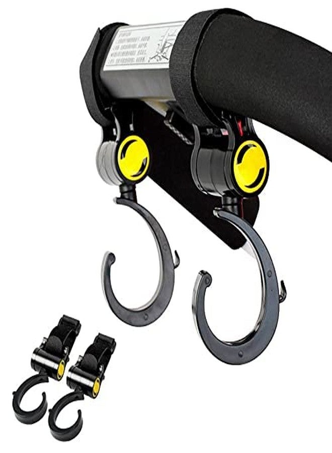 EWUHRY 2Pcs Stroller Hook, Baby Stroller Hooks for Diaper Bags, Multi Purpose Hooks for Grocery Shopping Bags,Useful for Jogging, Walking, Great for Walker or Wheelchair Organizer. - Image 5