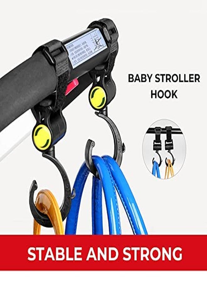 EWUHRY 2Pcs Stroller Hook, Baby Stroller Hooks for Diaper Bags, Multi Purpose Hooks for Grocery Shopping Bags,Useful for Jogging, Walking, Great for Walker or Wheelchair Organizer. - Image 3