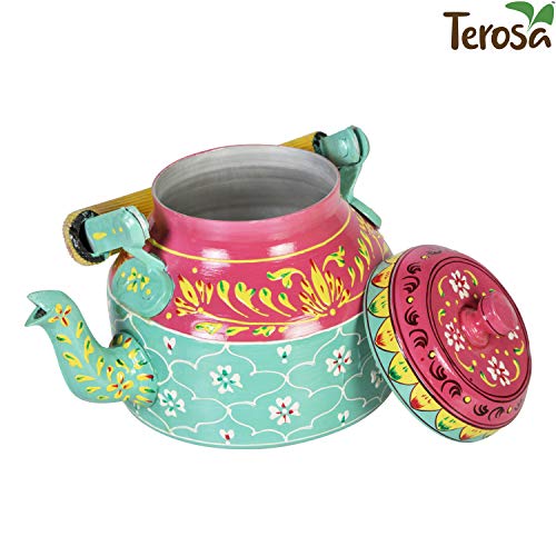 Terosa Aureate Kettle Set V with 6 Glasses & Holder Handicraft Decorative Tea Coffee Set - Image 3