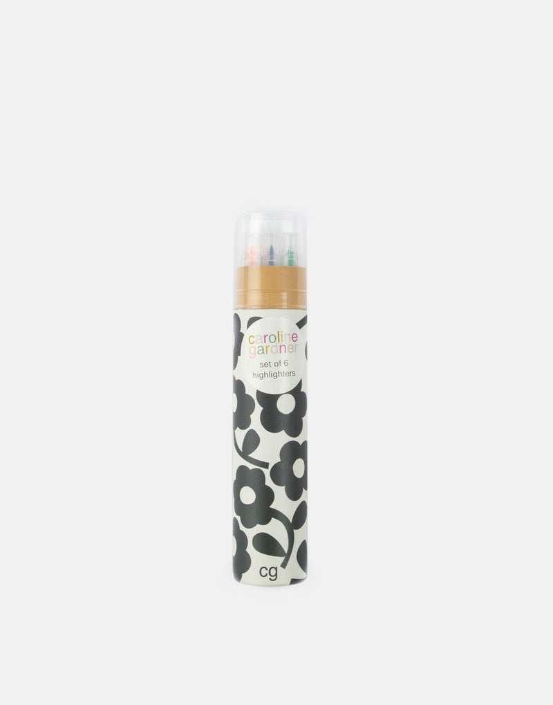 Highlighters Tube - Mono Floral (Set Of 6) HLT102