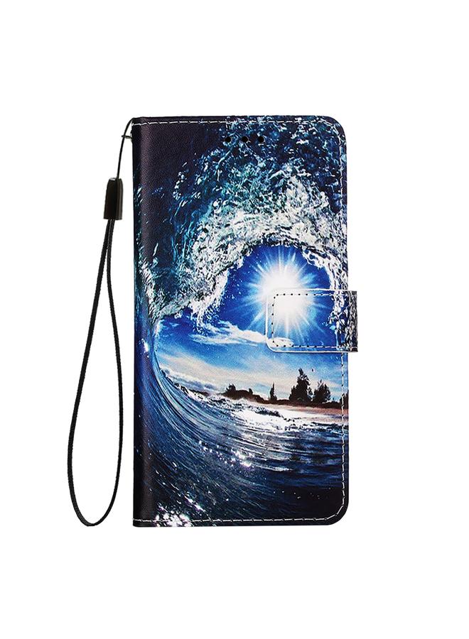 اس-توب جراب لهاتف OPPO Reno9 A إصدار JP، جراب هاتف من الجلد المنسوج البسيط بنمط رسم ملون - Image 2