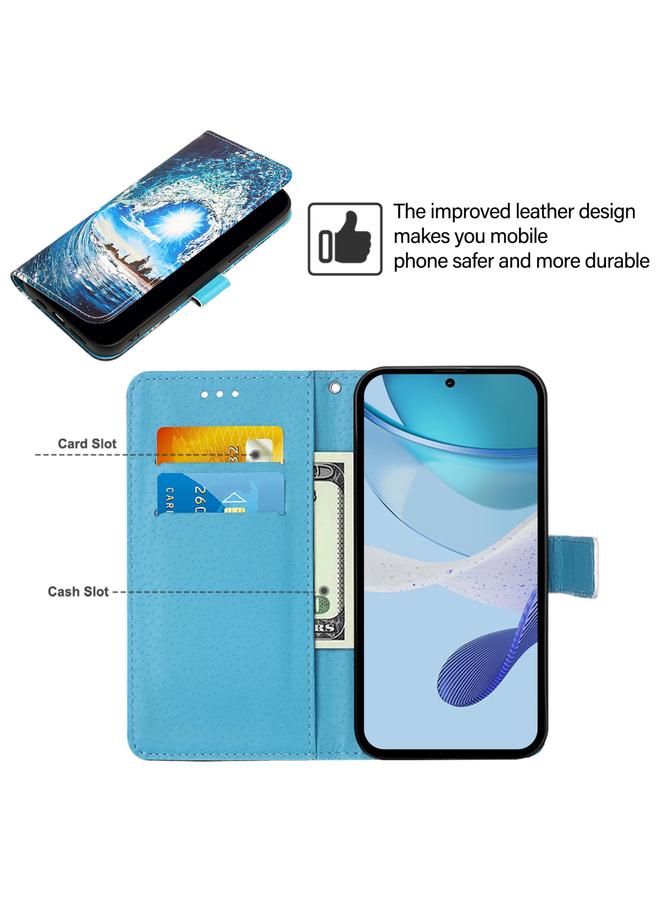 اس-توب جراب لهاتف OPPO Reno9 A إصدار JP، جراب هاتف من الجلد المنسوج البسيط بنمط رسم ملون - Image 5