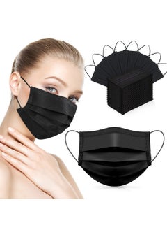 Dada 3 Layer Protective Mask, Disposable Black And White Face Masks, Flat & High Elastic Ear Loops, 50 Pcs/Box  - Image 5