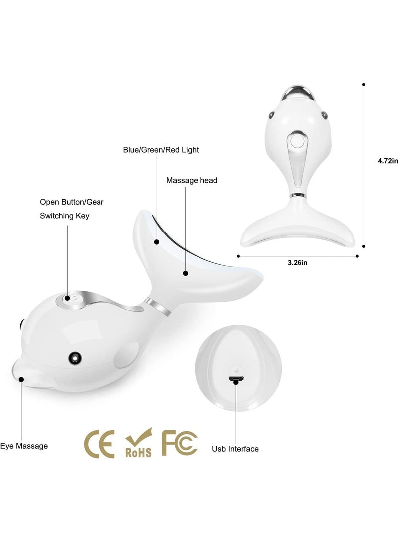 Generic Face Massager Anti Aging Neck Eye Massager, 3 Modes Heat High Frequency Vibration Anti Wrinkles Facial Device for Skin Tightening & Lifting, Micro-Current Neck Protector USB Rechargeable - Image 3