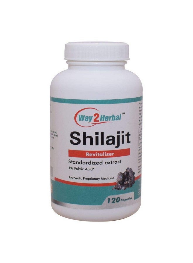Way2Herbal Shilajit Capsules (120 Count Pack of 1) - Image 1