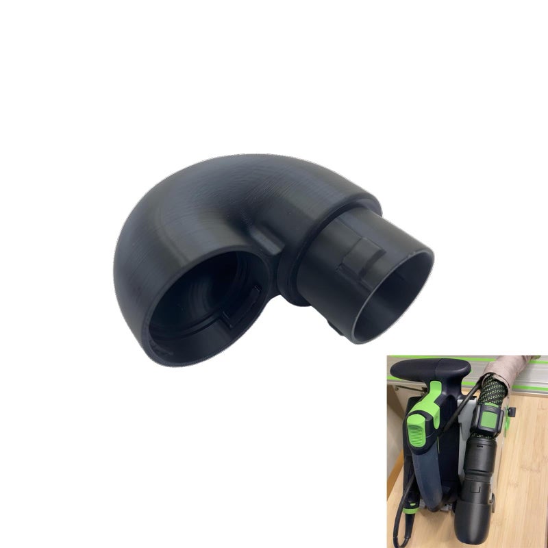 ZZHANFF 3D Printing Upgraded Track Saw Hose Elbow Connector180 Degreeto 36mm27mm Hose Compatible with Festool TrackSaw TS55TSC55TS60 - Image 2