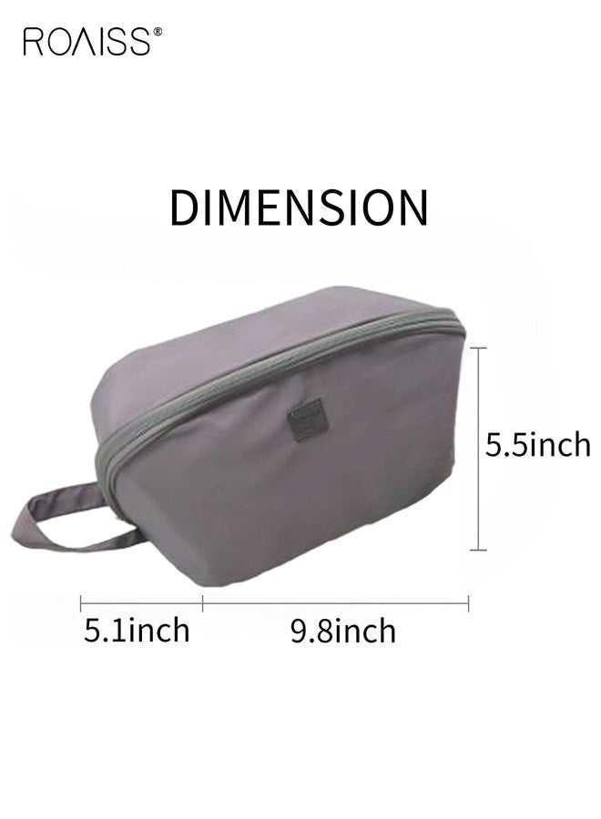 roaiss Ultra-Soft Pillow Underwear Storage Bag Lightweight and Portable Organizer with Zipper for Underwear and Panties, Perfect for Business Trips and Travel, Compact Design Saves Space Gray - Image 3