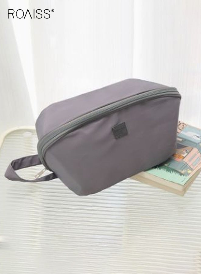 roaiss Ultra-Soft Pillow Underwear Storage Bag Lightweight and Portable Organizer with Zipper for Underwear and Panties, Perfect for Business Trips and Travel, Compact Design Saves Space Gray - Image 2