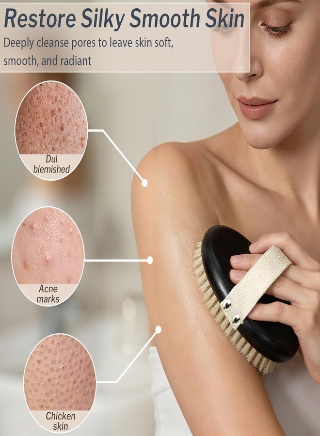 Brvlsoc Dry Body Brush for Lymphatic Drainage - Soft Natural Bristles Exfoliator for Sensitive Skin, Cellulite & Circulation, Wooden Grip Bath Brush for Glowing Skin - Image 5