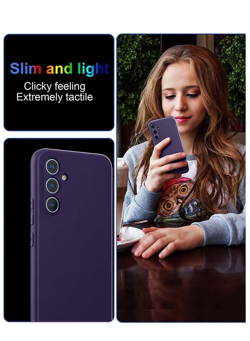 Wtech Samsung Galaxy A57 5G 2025 Soft Liquid Silicone Case Cover (MCRPSN) - Eggplant Purple - Image 5